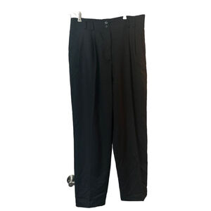 Vtg? Rafaella Size 14 High Waisted Pleated Black Wool Pants 90’s